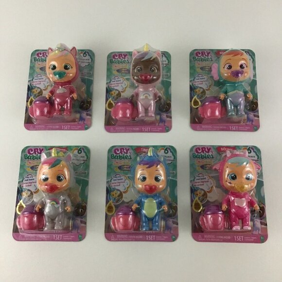 Cry Babies Magic Tears Fantasy Doll Series Jassy Bruny Tina Hanna COMPLETE SET - Picture 1 of 8